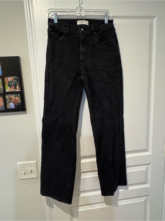 Abercrombie & Fitch Denim - Abercrombie & Fitch Black High-Rise Straight Jeans